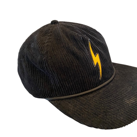 new Aviator Nation Bolt Vintage Corduroy black Trucker Hat - Picture 10 of 12